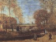 Vincent Van Gogh The Parsonage Garden at Nuenen with Pond and Figures (nn04) oil painting picture wholesale
